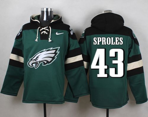 Nike Eagles #43 Darren Sproles Midnight Green Player Pullover NFL Hoodie